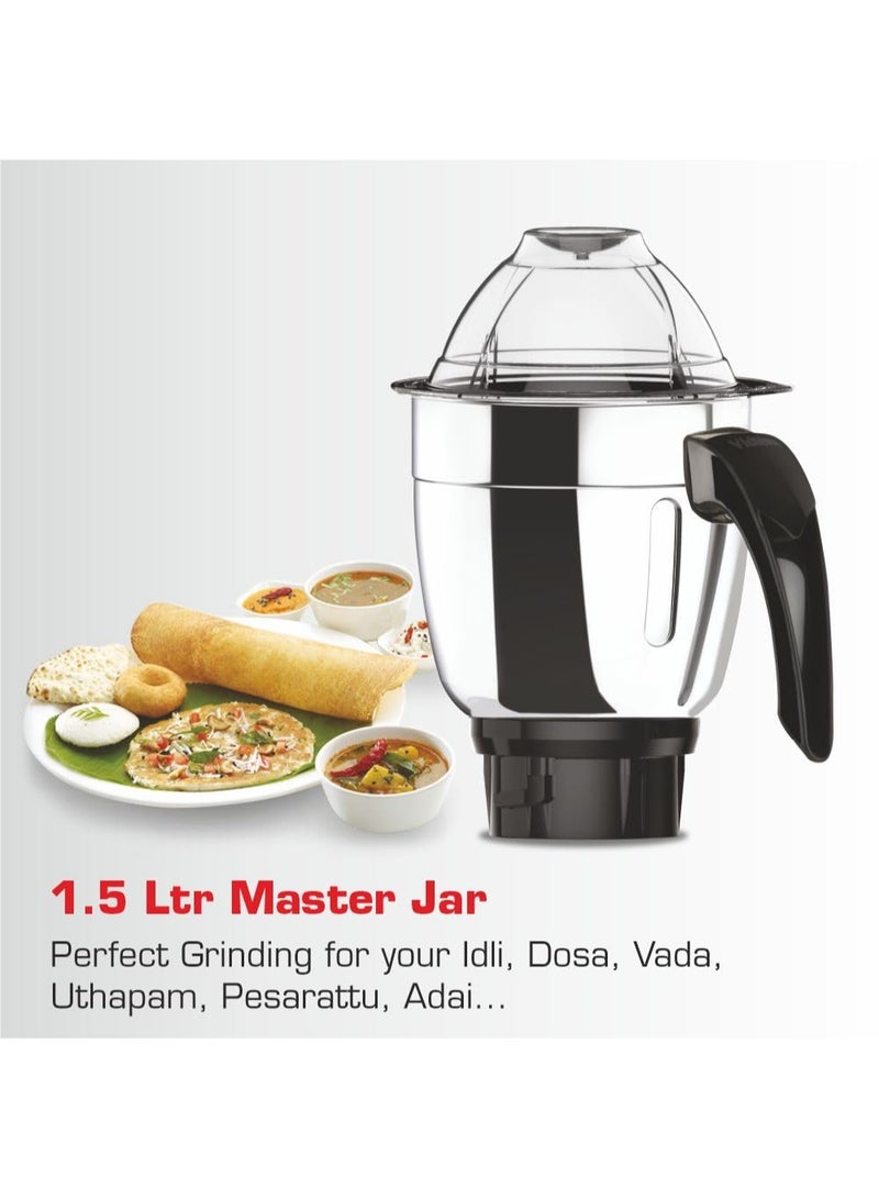 فيديم Vidiem Stainless Steel Victor (Red) MG 715 A |Mixer Grinder 650 Watt With 3 Leakproof Jars With Self-Lock For Wet & Dry Spices, Chutneys & Curries |2 Years Warranty - Image 4